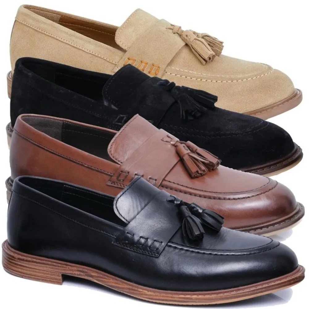 Silver Street London Men’s Tassel Leather Loafer Shoes‎ Size 10